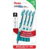 Pentel EnerGel RTX Liquid Gel Pens, Medium (0.7mm), Turquoise, 4-pk (BL77PF4S3)