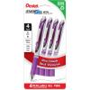 Pentel EnerGel RTX Liquid Gel Pens, Medium (0.7mm), Violet, 4-pk (BL77PF4V)