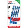 Pentel EnerGel RTX Liquid Gel Pens, Needle Tip, Fine (0.5mm), Black Ink, 4-pk (BLN75PF4A)(Blue)