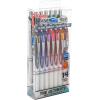 Pentel EnerGel RTX Pearl Liquid Gel Pen, (0.5mm) Needle Tip, Fine Line, Asstd. Ink, 14-Pk Plastic Box
