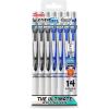Pentel EnerGel RTX Pearl Liquid Gel Pen, (0.5mm) Needle Tip, Fine Line, Black and Blue Ink, 14-Pk Plastic Box