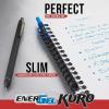 Pentel Energel 0.7 Kuro Gel Pen – Medium Line – 12 Pack of 6 Black & 6 Blue(12 Count (Pack of 1))
