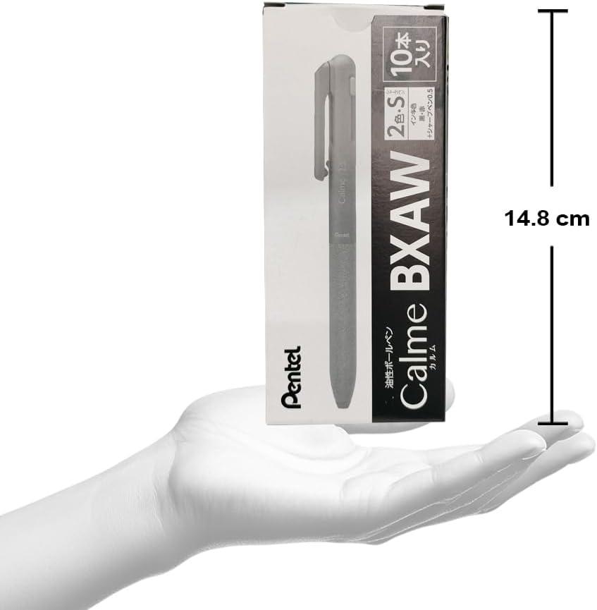 image:imagePentel XBXAC35W Calme TriColor Ballpoint Pen 002 inches 05 mm Grayish White 5 PiecesWhite Axis 10