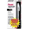 Pentel Ballpoint Pen, Medium Point, 24/PK, Black Ink/Clear Barrel (PENBK91ASWUS)