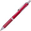 Pentel Energel Alloy RT Gel Pen Medium Point Metal Tip Ballpoint Pen Black ink + Refill (Red Body)
