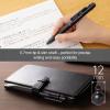 Pentel XBXAC35W Calme Tri-Color Ballpoint Pen, 0.02 inches (0.5 mm), Grayish, White, 5 Pieces(Black Axle_10)