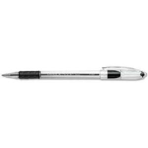Pentel R.S.V.P. Stick Ballpoint Pen.7mm, Translucent Barrel, Black Ink, Dozen