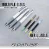 Pentel Floatune Retractable Rollerball, 0.8mm Medium Point, Black Ink, 5-pk (BY208PF5A)(Black)