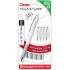 Pentel Floatune Retractable Rollerball, 0.5mm Fine Point, Blue Ink, 5-pk (BZN205PF5C)(Black)
