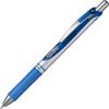 Pentel Energel Knock Ballpoint Pen, 0.7mm Triangle Tip, Siver Body with Blue Accent (BL77-C)(Siver Body with Blue Accent)