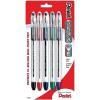 Pentel® R.S.V.P.® Ballpoint Pens, Fine Point, 0.7 mm, Clear Barrel, Assorted Ink Colors, Pack Of 5