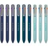 Pentel iZee 4 Colour Ballpoint Pen – Deep Blue, Deep Violet & Sky Blue Barrels – Multi Ink – Pack of 9