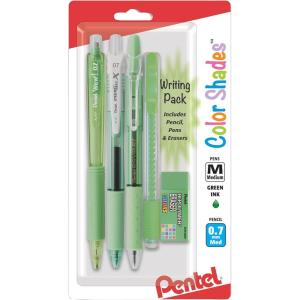 Pentel Color Shades Writing Pack – Pastel Pink (BLBKALZBPP)(Green)