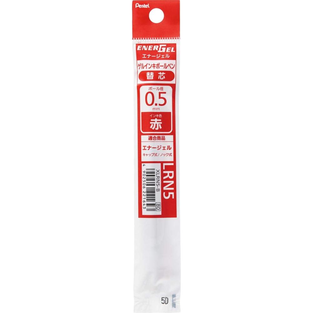 image:imagePentel Gel Ballpoint Pen Refill for Energel X 05mm Needle Tip Red Ink XLRN5BRed 05