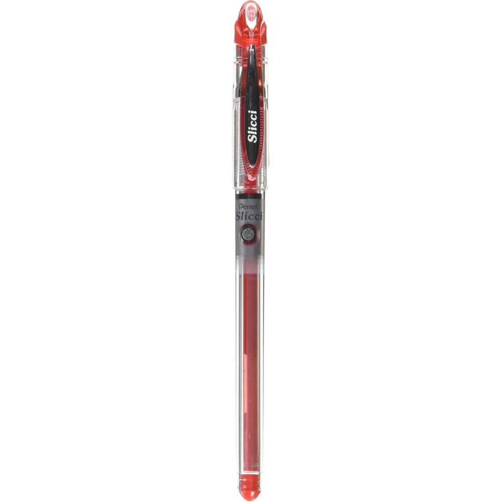 image:imagePentel Needle Tip Gel Ballpoint Pen Slicci 025mm Red BG202B