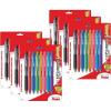 Pentel WOW! Retractable Ballpoint Pens, Medium Point, Assorted Colors, 8/Pack, 6 Packs (PENBK440BP8M-6)