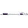 R.S.V.P. Stick Ballpoint Pen, .7mm, Trans Barrel, Violet Ink, Dozen