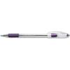 R.S.V.P. Stick Ballpoint Pen, .7mm, Trans Barrel, Violet Ink, Dozen