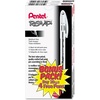 Pentel R.s.v.p. Ballpoint Pen Value Pack, Stick, Medium 1 Mm, Black Ink, Clear/black Barrel, 24/pack