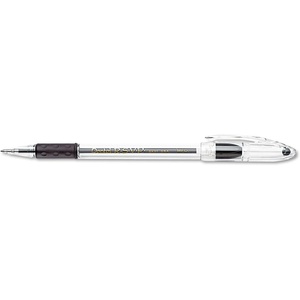 Pentel R.s.v.p. Ballpoint Pen Value Pack, Stick, Medium 1 Mm, Black Ink, Clear/black Barrel, 24/pack
