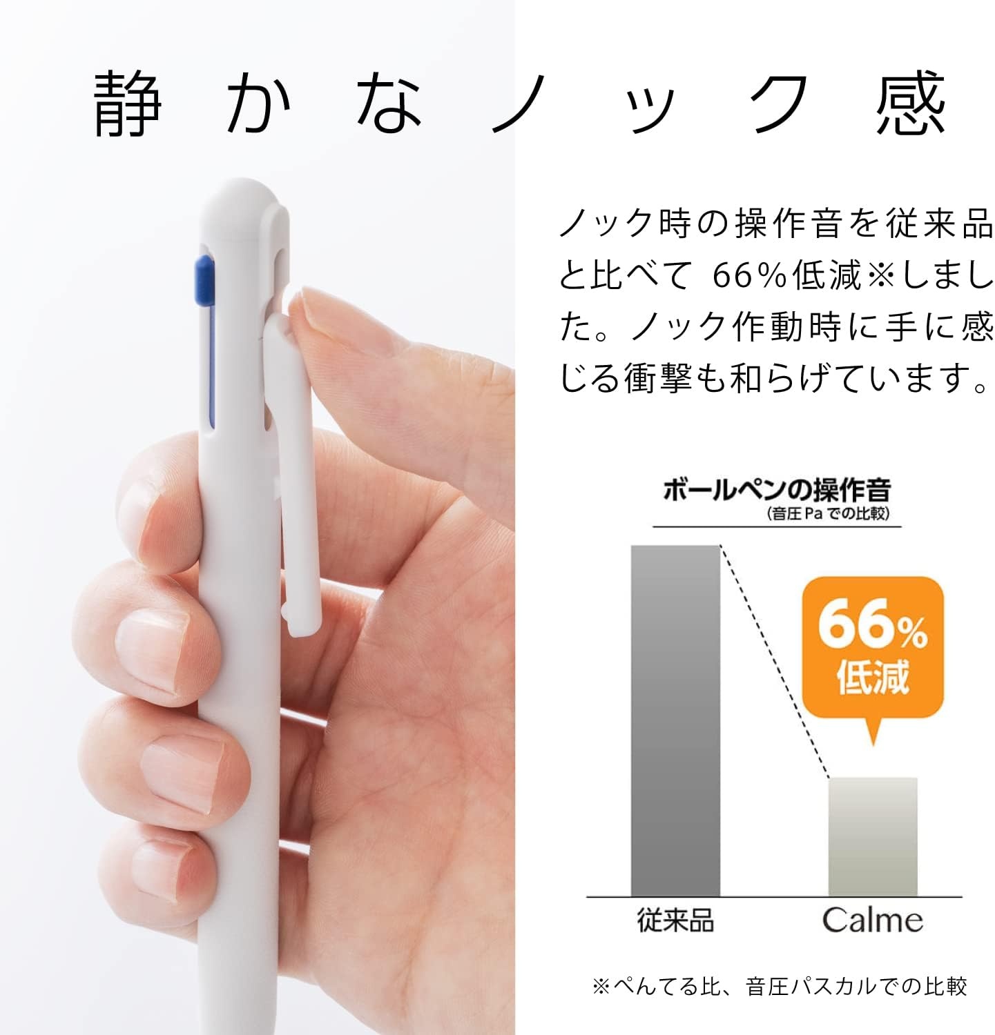 image:imagePentel BXAC37W Calme TriColor Ballpoint Pen 003 inches 07 mm Grayish White