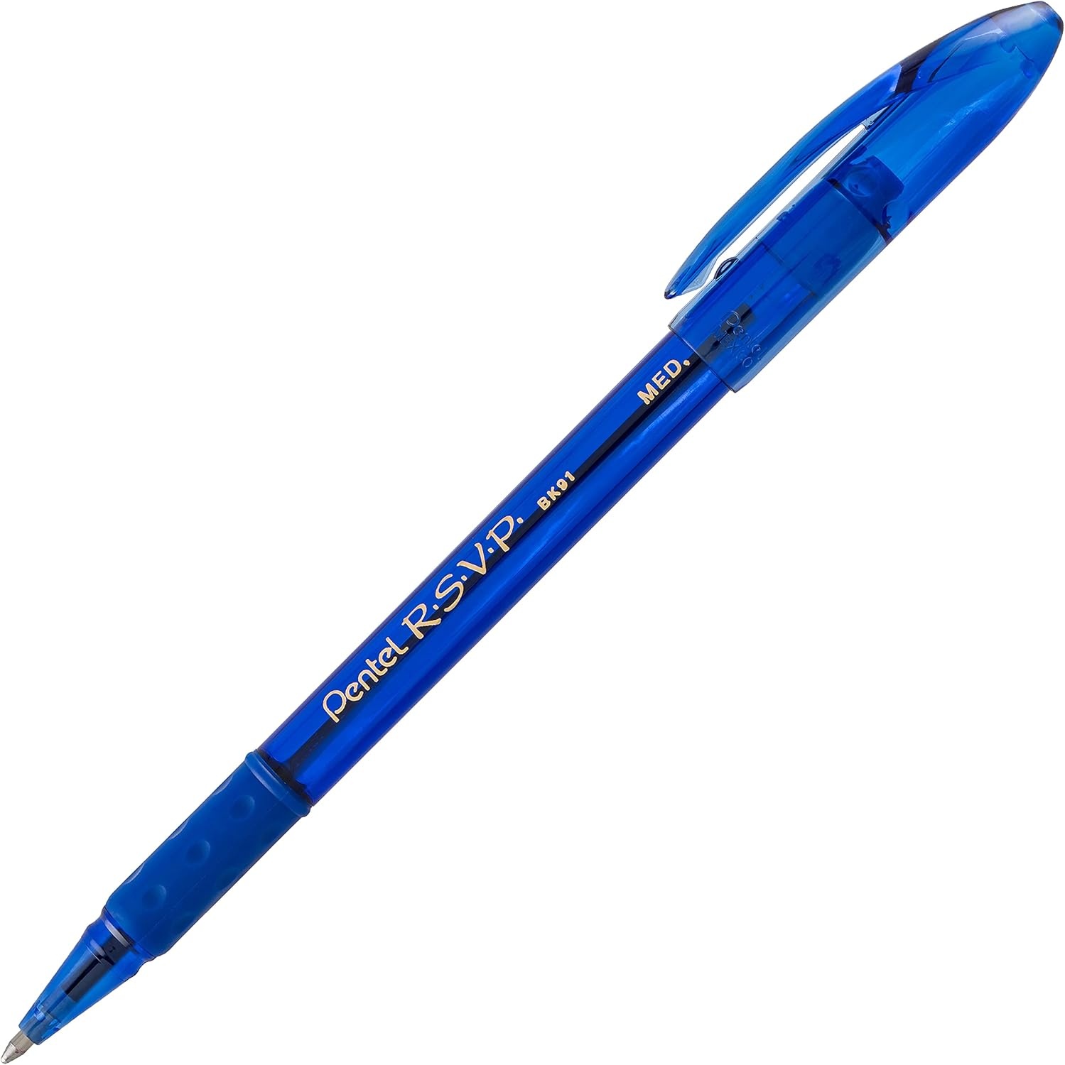 image:imagePentel RSVP Ballpoint Pen10mmMedium LineAssorted Ink BK91CRBP8MPack of 16Blue Ink