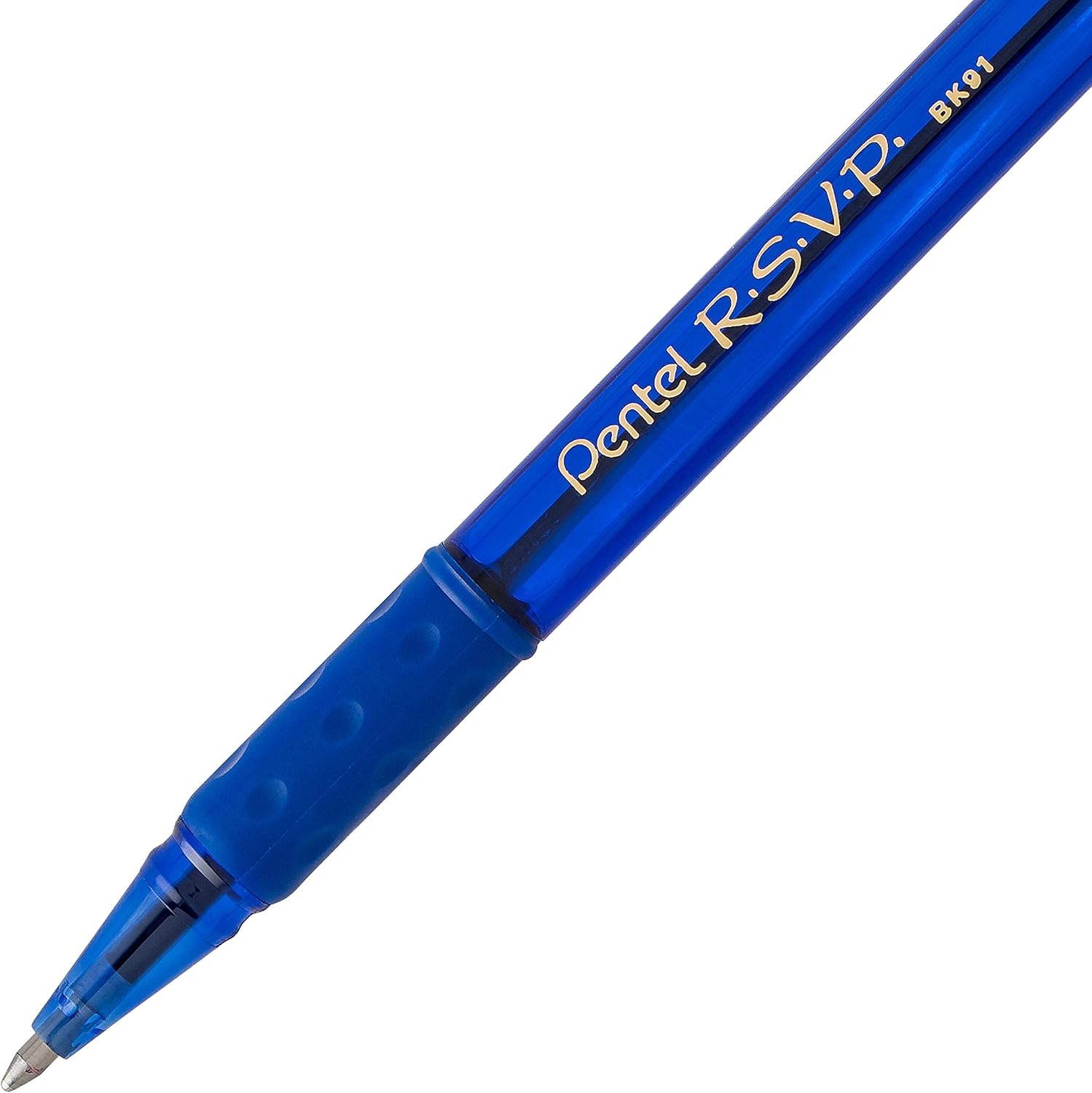 image:imagePentel RSVP Ballpoint Pen10mmMedium LineAssorted Ink BK91CRBP8MPack of 16Multicolor