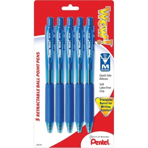 Wows! Retractable Ballpoint Pen in Blue [Set of 6]